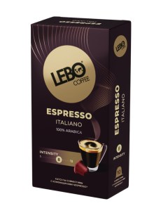 Кофе в капсулах espresso italiano 55 г Lebo