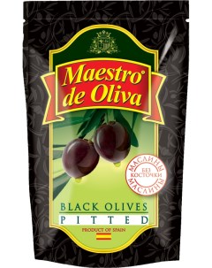 Маслины черные без косточки 170 г Maestro de oliva