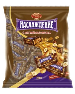Конфеты глазированные Наслаждение с орехами и мягкой карамелью 250 г Бабаевский