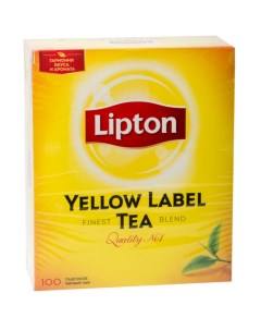 Чай черный yellow label tea 100 пакетиков Lipton