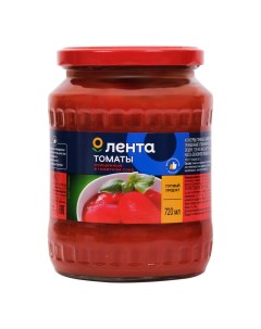 Томаты очищенные в томатном соке 720 мл Лента