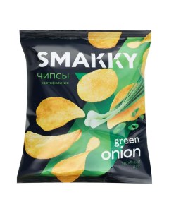 Чипсы картофельные зеленый лук 90 г Smakky