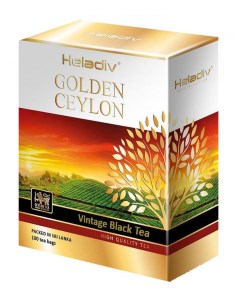 Чай черный golden сeylon vintage black tea 100 пакетиков Heladiv