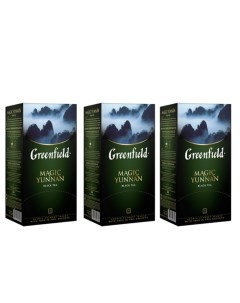 Чай черный Magic Yunnan 3 упаковки по 25 пакетиков Greenfield