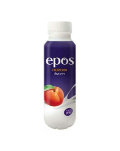 Питьевой йогурт персик 0 БЗМЖ 250 г Epos