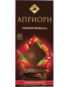 Шоколад горький с вишней миндалем 100 г Apriori