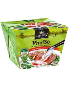 Суп Pho Bo с рисовой лапшой 125 г Sen soy