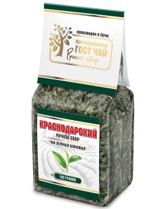 Чай зеленый ГОСТ Чай среднелистовой 100 г Краснодарский ручной сбор