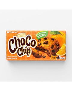 Печенье Choco Chip сдобное апельсин 20 г х 6 шт Orion