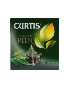 Чай зеленый gundpowder green 20 пирамидок Curtis