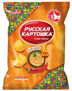 Чипсы картофельные со вкусом сыра начо 105 г Русская картошка