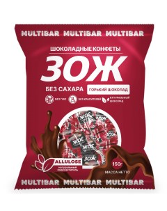 Конфеты шоколадные ЗОЖ горький шоколад без сахара 15 г Multibar