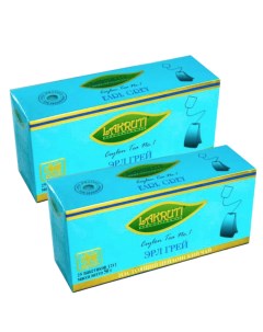 Чай чёрный пакетированный Лакрути ЭрлГрей 2 шт по 25 пакетов Lakruti