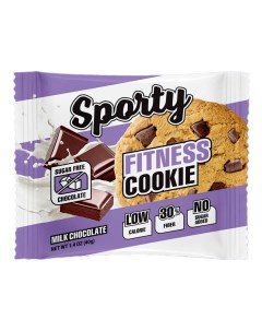 Протеиновое печень Fitness Cookie молочный шоколад 40 г Sporty