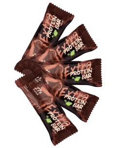 Протеиновый батончик EXTRA Protein BAR 5шт по 55г Тройной шоколад Fit kit