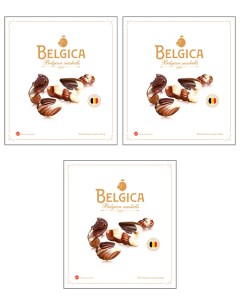 Конфеты шоколадные Seashells с начинкой пралине 190 г 3 шт Belgica