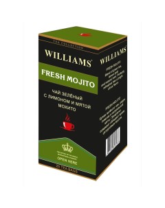 Чай Fresh Mojito зеленый с лимоном и мятой мохито 25 пакетиков Williams