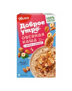 Каша овсяная с медом и орехами быстрого приготовления 40 г х 5 шт Увелка