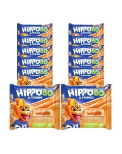 Пирожное Hippo Bo friends бисквитное с вареной сгущенкой упаковка 12 штук по 32 г Hippo bo & friends