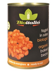 Фасоль белая в томатном соусе 400 г Bioitalia