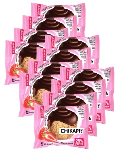 Протеиновое печенье Chikapie с начинкой 12x60г Клубника в шоколаде Chikalab