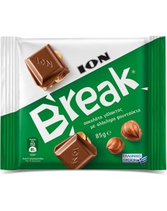 Шоколад молочный с цельными лесными орехами 85 г Ion break