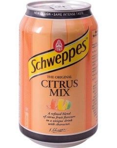 Напиток сильногазированный Citrus mix жестяная банка 0 33 л Schweppes
