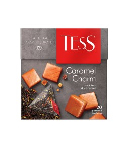 Чай чёрный Caramel Charm в пирамидках 20 пакетиков Tess