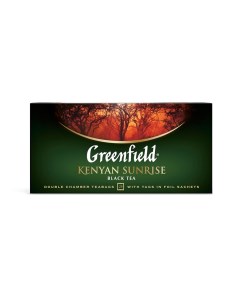 Чай черный Kenyan Sunrise 25 пакетиков Greenfield