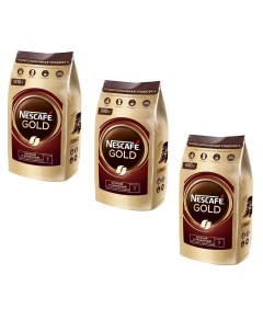 Кофе растворимый Gold м у с добавлением молотого 900 г 3 штуки Nescafe