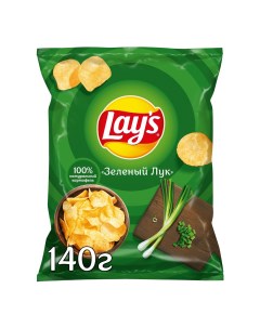 Картофельные чипсы Зеленый лук 140 г Lays