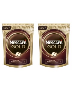 Кофе растворимый Gold c добавлением молотого 500 г м у 2 штуки Nescafe