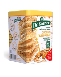 Хлебцы хрустящие Dr Kоrner овсяно пшеничные со смесью семян льна и кунжута 100 г Dr.korner
