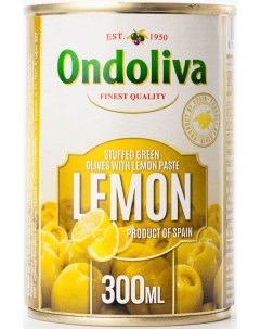 Оливки зеленые фаршированные лимоном 300 мл Ondoliva