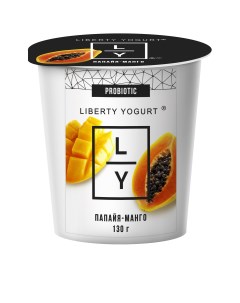 Йогурт папайя манго 2 9 130 г Liberty yogurt