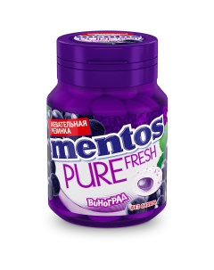 Жевательная резинка пюр фреш со вкусом винограда б сахара 54 г Mentos
