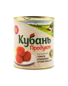 Томаты неочищенные в томатном соке 680 гр Кубань продукт
