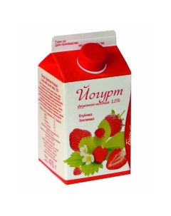 Йогурт питьевой клубника земляника 1 5 470 г Вологодский молочный комбинат
