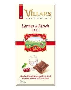 Швейцарский молочный шоколад с вишнёвым бренди 100г Villars