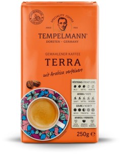 Кофе Terra арабика и робуста молотый 250 г Tempelmann