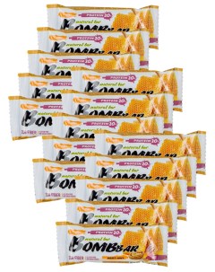 Протеиновые батончики без сахара набор 15x60г грецкие орехи с медом Bombbar
