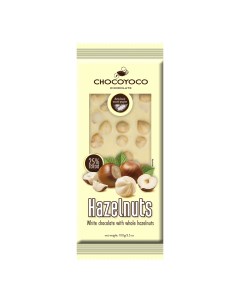 Шоколад белый с цельным фундуком 100 г Chocoyoco