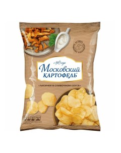 Чипсы картофельные Лисички в сливочном соусе 20 г Московский картофель