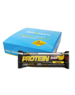 Протеиновый батончик Protein Bar с коллагеном Банан 50 г Ironman