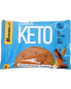 Печенье Keto со вкусом шоколадного крема и миндаля 40 г Bombbar