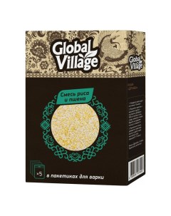 Смесь круп рис круглозерный и пшено шлифованное в пакетиках 80 г х 5 шт Global village