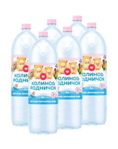 Вода питьевая 2 л негазированная 6 шт в упаковке Калинов родничок