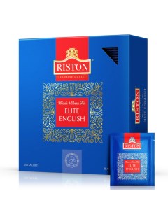 Чай English elite tea смесь зеленого и черного чая 100 пак Riston