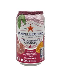 Напиток безалкогольный среднегазированный апельсин гранат 0 33 л Sanpellegrino