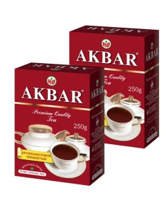 Черный листовой чай Крупнолистовой 2 шт по 250 г Akbar